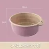 Tazón de Plástico de Doble Capa para Lavar Verduras con Cesta Escurridora, Colador para Lavar Arroz, Cesta para Verduras, Bandeja para Lavar Fruta de Cocina Doméstica