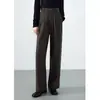 Pantalones Rectos Versátiles y Fluidos para Mujer, Nuevo Estilo Otoño 2026, Pantalones Casuales de Pierna Ancha de Lujo Ligero de Alta Gama