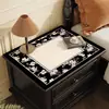 Alfombrilla protectora para encimera de mesita de noche, tacto de lujo ligero y de alta gama, alfombrilla con cubierta de cuero impermeable y a prueba de aceite, alfombrilla protectora a prueba de polvo para refrigerador y lavadora