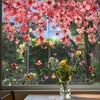 Fun-JD045 - Pegatinas electrostáticas UV para ventana de cristal, diseño creativo de mariposas y flores rosas, para embellecer el hogar, venta al por mayor