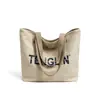 Bolsa Tote 2026 Nova Bolsa Feminina Verão Casual Bolsa de Lona Grande Capacidade Moderna Versátil para o Dia a Dia Bolsa de Ombro