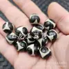 Contas Dzi Dente de Tigre Preto e Branco, Contas Soltas de Jade, Pulseira de Ágata Fosca, Colar, Contas Acessórios de Joalheria