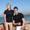 Partículas de hielo 185g Camiseta de manga corta tipo polo doblemente mercerizada perla ropa de trabajo camisa cultural SD21003