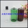Garrafa Qianqiu de ombro reto 500ml marrom verde transparente frasco dosador 500ML frasco com tampa de pressão e giro para detergente