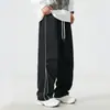 2026 Comercio Exterior Verano Hombres Secado Rápido Versátil Casual Pantalones Color Sólido Uso Diario Holgados Rectos Largos Pantalones Venta al por Mayor