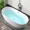 Bañera acrílica para el hogar para espacios pequeños, bañera para hotel y casa de huéspedes, independiente, móvil, bañera de una sola pieza sin costuras tipo tumbona