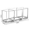 Caja de Almacenamiento Transparente para Brochas de Maquillaje con Compartimentos, Portacepillos de Cejas, Caja de Papelería, Caja de Almacenamiento Acrílica Transparente, Al por Mayor en Stock