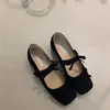 Sapatos de salto alto super bonitos estilo balé para mulheres 2026 nova coleção primavera/verão combinam com saias Sapatos Mary Jane suaves para noite