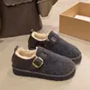 Zapatos de Nieve de Algodón Grueso Antideslizantes de Terciopelo Retro Plus para Mujer 2026 Nuevos de Invierno Cómodos Suela Suave Aumentan la Altura Calidez Zapatos Birkenstock
