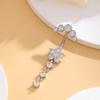 Comercio exterior venta caliente flor nuevo anillo umbilical acero inoxidable redondo circón clavo de ombligo joyería para piercing corporal colgante anillo de ombligo