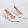 Otoño 2025 Nuevo Estilo Coreano Zapatos de Tacón Fino con Perlas para Mujer Elegantes Franceses Descalzos Bordados con Perlas Temperamento Suave Tacones Altos