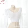 Lingerie Sexy com Decote em V Profundo Vazado, Suéter de Tricô de Gola Alta, Shorts Sedutores Apaixonantes sem Costas, Conjunto de Duas Peças