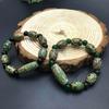 Pulsera de ágata de Xizang con tres ojos pulsera de ágata vieja estilo antiguo de Xizang pulsera hecha de cuentas de ágata viejas