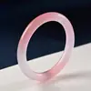 Direto da fábrica pedra de quartzo natural jade raiz de lótus rosa pequeno bracelete redondo ouro jade rosa jade bracelete fornecimento ao vivo
