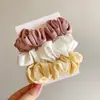 Miaode 2026 Versión Coreana Color Sólido Satén Plisado Scrunchie Simple y Elegante Cola de Caballo Baja Moño Accesorio Versátil para el Cabello