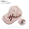 Gorra con Visera Bordada de Letras Vintage Desgastada para Mujer, Sombrero de Sol de Verano, Gorra Deportiva Versátil Que Hace que la Cara Parezca Más Pequeña, Gorra de Béisbol