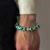 Pulseras Redondas de Acrílico Estampado Transfronterizas Europeas y Americanas, Pulseras de Moda, Sencillas, Personalizadas, Versátiles con un Diseño Único, Accesorios de Mano de Nicho