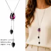 Cadena para Suéter de Collar Largo Geométrico, Accesorio de Lujo de Alta Gama, Versátil y de Moda, Colgante de Perla para Otoño e Invierno