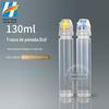 Garrafas plásticas portáteis de 130 ml com tampa flip e bico fino, garrafas transparentes