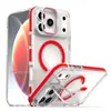 Adequado para Apple 17Promax Suporte de Lente Transparente Capa de Celular Iphone16 Tira Anticolisão Capa Protetora Magnética 15