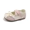 Zapatos elegantes de princesa para niñas 2026 primavera y otoño nuevos zapatos de cuero con suela blanda y lazo para niñas, zapatos planos lindos y transpirables