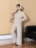 Elegante Conjunto de Suéter para o Dia a Dia 2026 Outono/Inverno Novo Estilo Suéter de Tricô Falso Duas Peças + Calça Reta de Perna Larga Conjunto de Duas Peças para Mulheres
