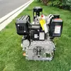 Motor diesel refrigerado a ar monocilíndrico 198 gerador micro cultivador cabeça de máquina máquina de corte de estrada potência 16 cavalos de potência