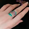 Anel de prata esterlina Feminino Aberto peônia moda nacional étnico estilo chinês design de nicho temperamento Anel de moda em Prata S925