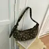Bolsa de ombro e transversal retrô de poá estilo coreano, nicho, para mulheres, novo modelo 2026, casual, grande capacidade, para o dia a dia
