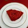 Guardanapo Rosa Branco, Guardanapo de Cetim de Algodão, Guardanapo de Tecido de Cetim, Guardanapo Colorido Simples Moderno Escandinavo
