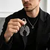 Chaveiro de Asas de Anjo Retrô Street Europeu e Americano, Chaveiro Personalizado Estilo Hip-Hop para Homens e Mulheres, Acessório Pingente para Bolsa
