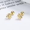 Aretes de Hilo Tic Tac Tacit para Mujer Plata de Ley 925 Diseño Nicho Tendencia de Moda Uña para Hueso de la Oreja Estilo Frío Joyería de Alta Gama
