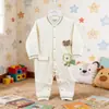 26 Estilo Otoño Mono para Bebé Terciopelo Suave Engrosado Bordado de Dibujos Animados 3D Ropa de Abrigo Ropa para Gatear Bebé Body 73~90#