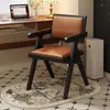 Silla de comedor estilo wabi-sabi, silla de uso doméstico de imitación madera, silla con respaldo de cojín suave estilo francés, silla para té de balcón, silla vintage Chandigarh
