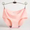 Roupa Íntima Feminina de Seda Gelada Roupa Íntima Sem Costura Roupa Íntima Peça Única Respirável Cintura Média Sexy Roupa Íntima Feminina Calcinha 810