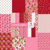 12 folhas/pacote de rosas brancas e rosas neblina da manhã jardim flores INS dia das mães conta manual fundo material DIY transfronteiriço papel