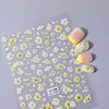Novos Adesivos 5D Embossados para Nail Art à Prova d'Água Flores Pequenas da Primavera Estilo Fresco e Doce Decorações de Unhas DIY CA