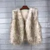 Outono/Inverno 2026 Colete de Penas Artificiais de Peru Canário Pele Ecológica Colete Quente de Pele Sintética Casaco Feminino