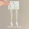 Pendientes de Botón Minimalistas de Perla con Diseño Único en Forma de Espina de Pescado, Pendientes de Botón Exagerados de Moda Retro Versátil