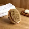 Cepillo de Baño de Madera de Haya, Cepillo Exfoliante Corporal, Cerdas Suaves Cepillo de Cerda de Jabalí, Herramienta de Baño, Qingsen Transfronterizo
