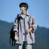 Camisa Masculina com Mangas Longas e Caimento Japonês Outono Inverno 2026 Nova Marca Tendência Solta Casual Plus Size Camisa Jaqueta Masculina