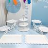Soporte para postres de boda, estante de exhibición, decoración, bandeja para pasteles, estante para platos de postre, bandeja de decoración hueca, decoración para la hora del té, decoración de mesa, decoración de cumpleaños