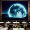 Fondo de tela de cielo estrellado lunar tela colgante ins lienzo para habitación tapiz de sala de estar pared de fondo de mesita de noche tela para pared de dormitorio de celebridad de internet