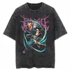 Camiseta Informal con Estampado de Animación 2025 Moda de Verano para Hombre y