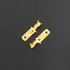Conector de terminal de cobre com inserção de conector com trava, plugue fêmea de encaixe, conector de latão prensado a frio, peça única, conjunto