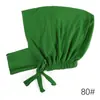 Gorro de Cuello Elástico de Algodón Puro Mercerizado de Alta Calidad, Pañuelo para la Cabeza Ajustable de Color Sólido con Banda Elástica, Gorra Base