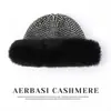 Sombrero de Invierno para Mujer Estilo Coreano de Moda Piel de Visón Sombrero de Invierno Moda Visón Versátil Sombrero de Pescador Piel de Visón y Zorro Sombrero de Cazador