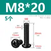 Tornillos M2M3M4M5M6M8 Negros de Acero Inoxidable 304, Tornillos de Cabeza Redonda Phillips, Tornillos para Máquina de Cabeza Plana Zincados Negros