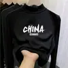 Camiseta interior térmica de forro polar doble cara para niñas, estilo otoño e invierno, cuello semi-alto, camiseta de manga larga rosa para niños, top para bebé niña