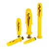 Tubo de expansão de plástico amarelo bucha de expansão plugue de borracha 6/8/10mm parafuso de expansão autoatarraxante